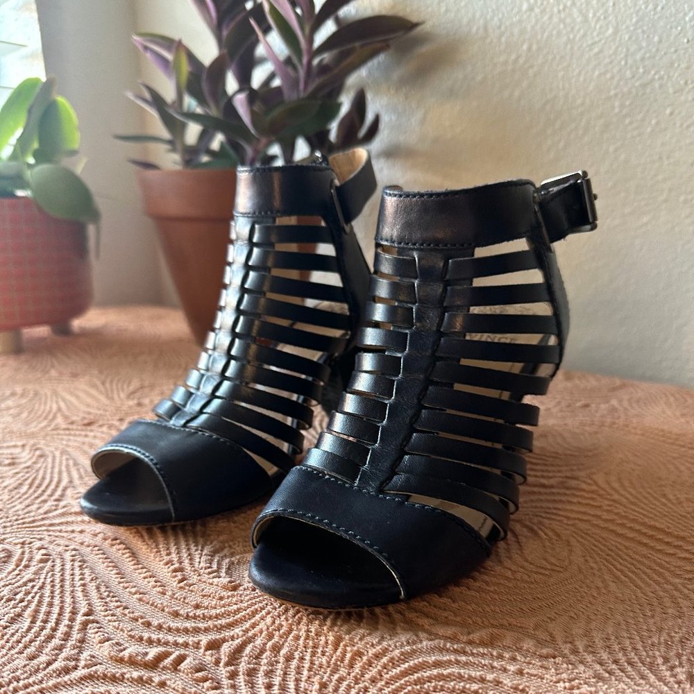 Navy Blue Vince Camuto Wedge Sandals Size 6